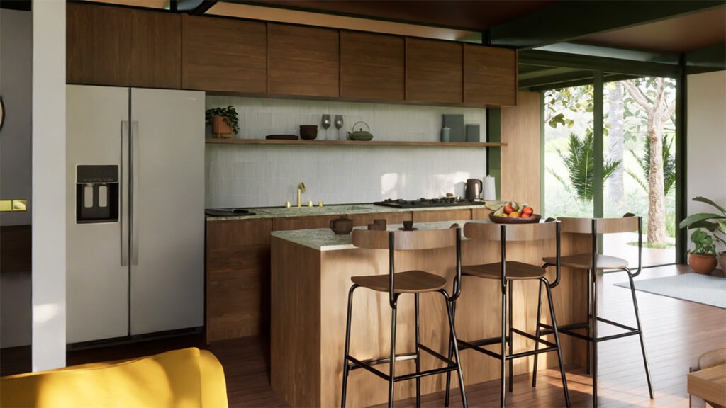 Modern stylish Kitchen designed for tiny house interior